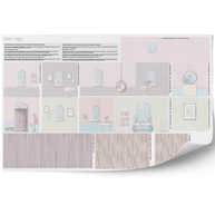 Sticker set for IKEA FLISAT dollhouse - London Townhouse