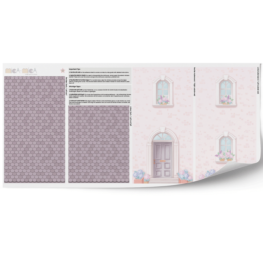 Sticker set for IKEA FLISAT dollhouse - London Townhouse