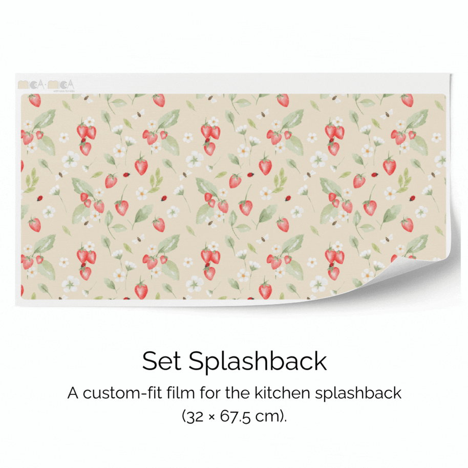 Sticker set for IKEA DUKTIG play kitchen - Strawberries