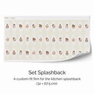 Sticker set for IKEA DUKTIG play kitchen - Delightful cupcakes (toffee cream)