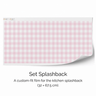 Sticker set for IKEA DUKTIG play kitchen - Gingham (pink)