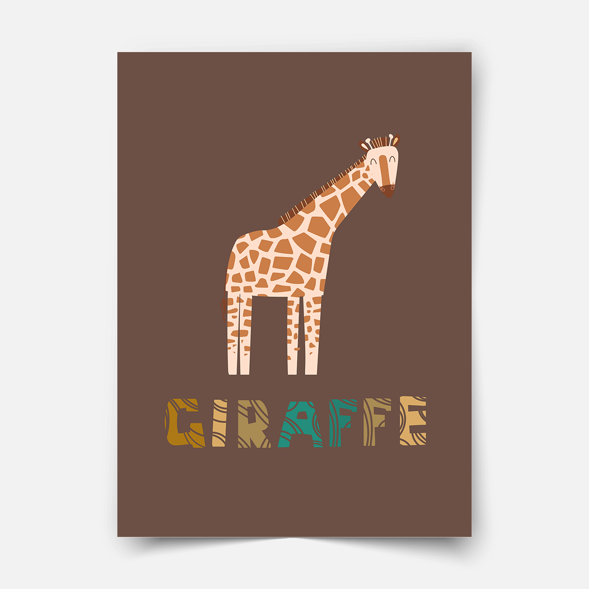 Safari animals - Giraffe Fine Art Print