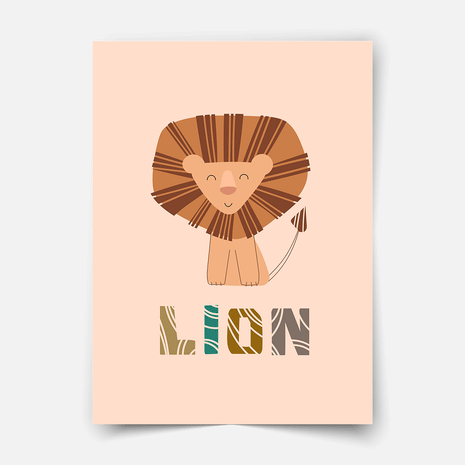 Safari animals - Lion Fine Art Print