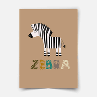 Safari-Tiere - Zebra - Poster