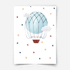 Watercolour little explorer balloon Fine Art Print