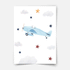 Watercolour little explorer plane Fine Art Print
