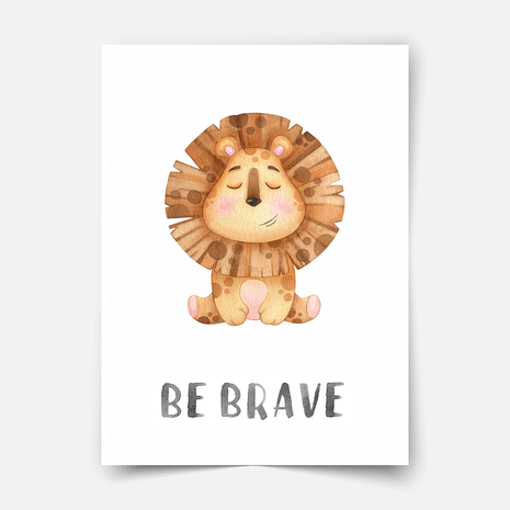 Charakter Tiere - Löwe - Poster