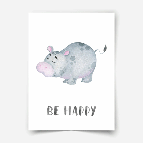 Charakter Tiere - Nilpferd - Poster