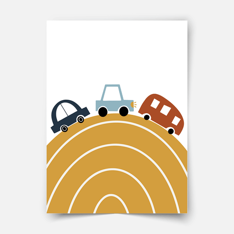 Regenbogen-Berge - Poster