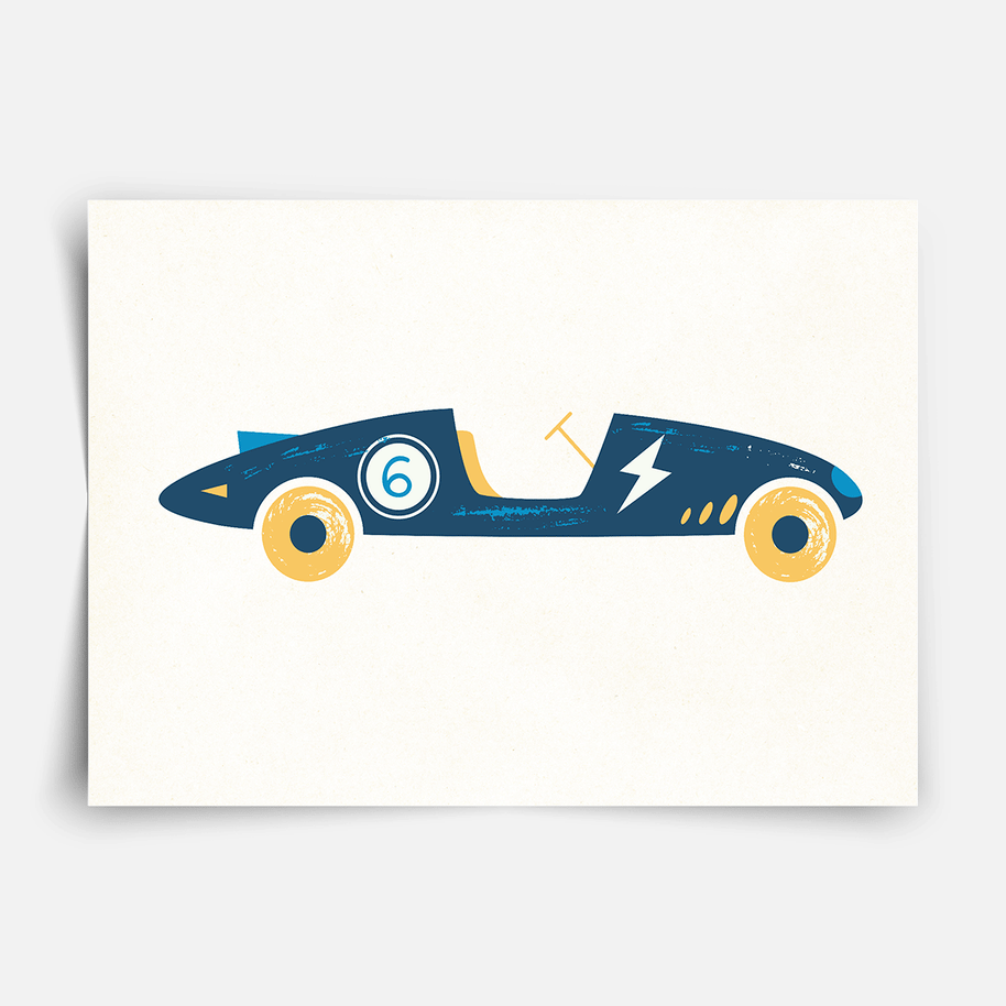 Classic race cars Fine Art Print