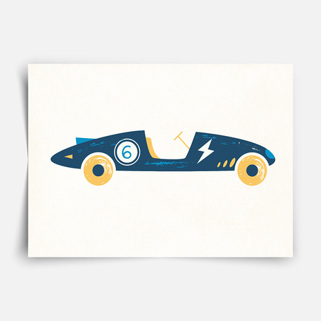 Classic race cars Fine Art Print