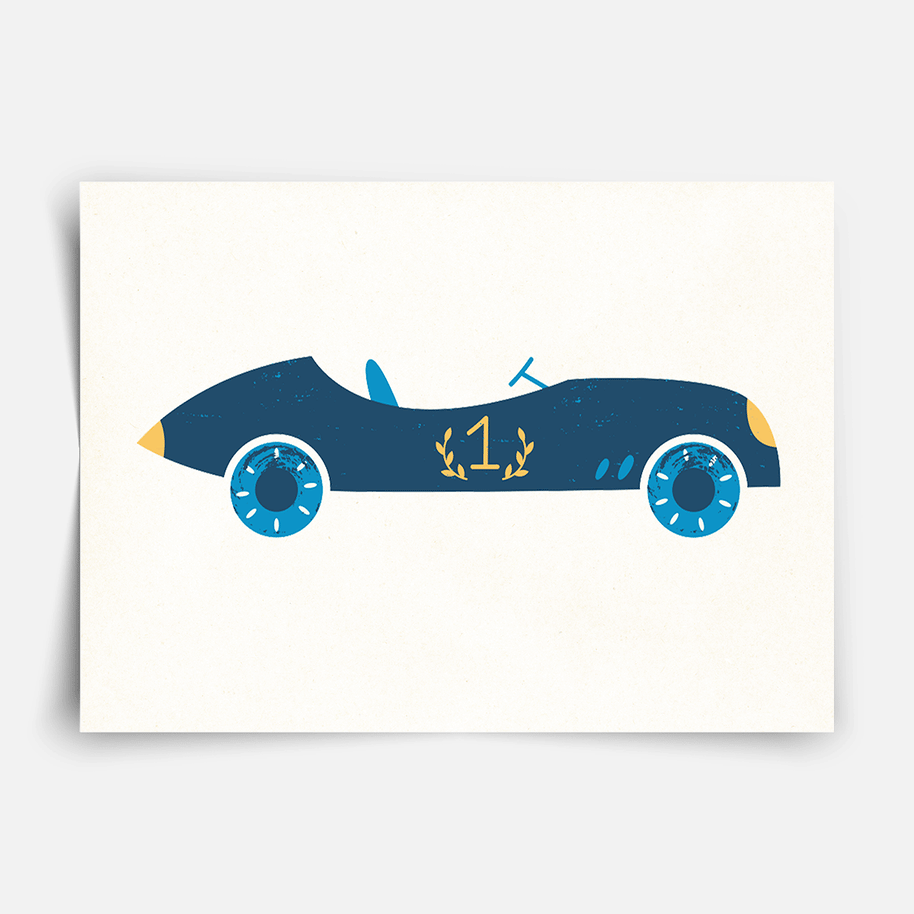 Classic race cars Fine Art Print