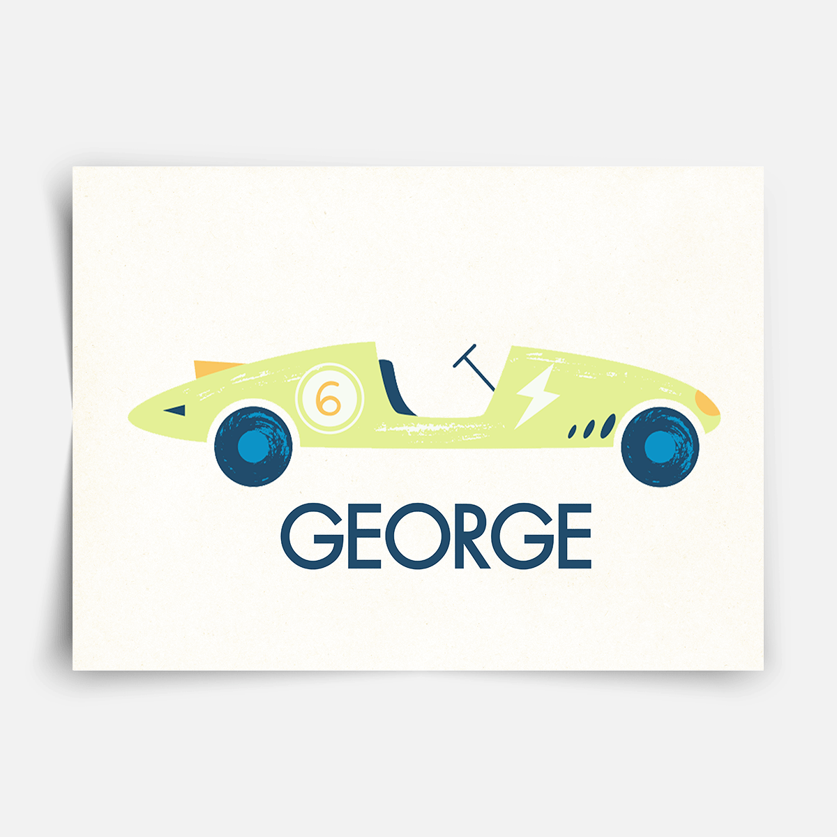 Classic race cars - Personalised Fine Art Print