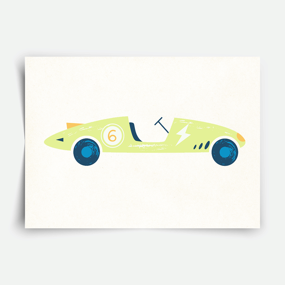 Classic race cars Fine Art Print