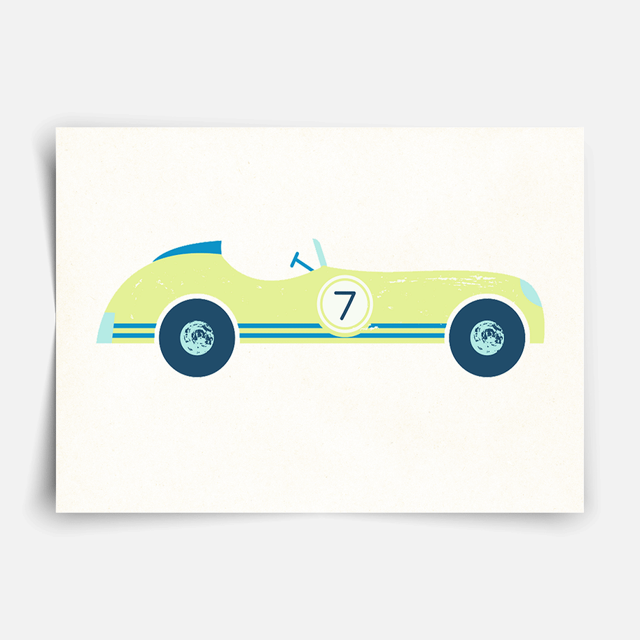 Classic race cars Fine Art Print