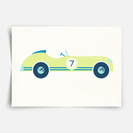 Classic race cars Fine Art Print
