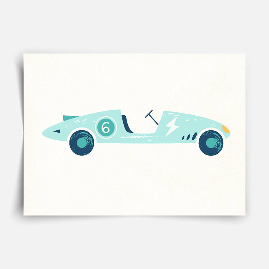 Classic race cars Fine Art Print