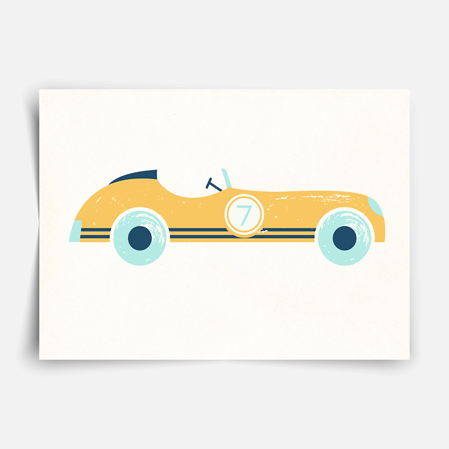 Classic race cars Fine Art Print