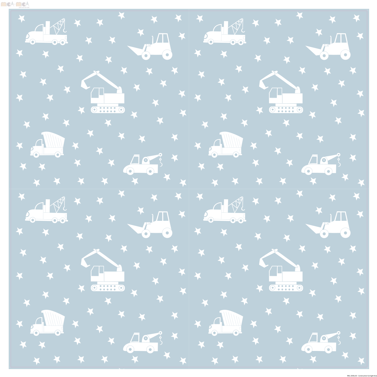 Construction fun (light blue) wallpaper
