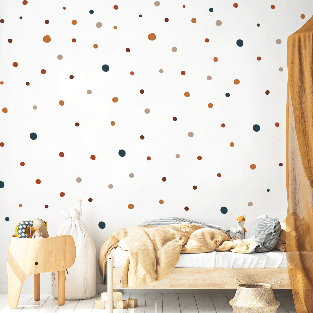 kids bedroom wall sticker, nursery wall sticker, wall sticker, wall decal , wall tattoo, dots wall sticker, mustard dots wall stickers, hand drawn dots wall sticker, girls wall stickers, earth coloured dots wall sticker, scandinavian wall stickers, nordic wall stickers, nordic wall decal, scandinavian wall decal, nursery room ideas, kids bedroom ideas