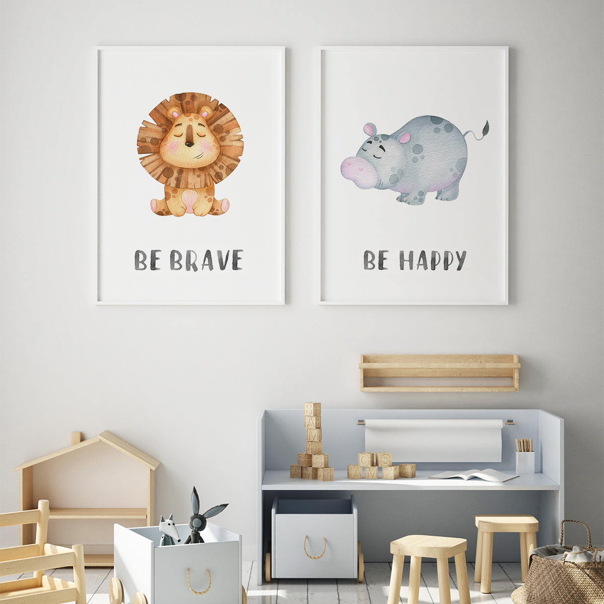 Character animals - Hippo Fine Art Print