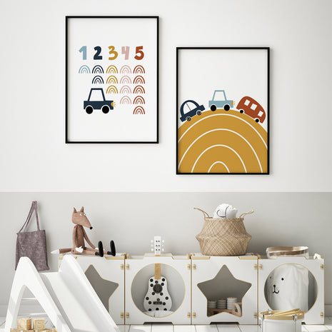 Regenbogen-Berge - Poster