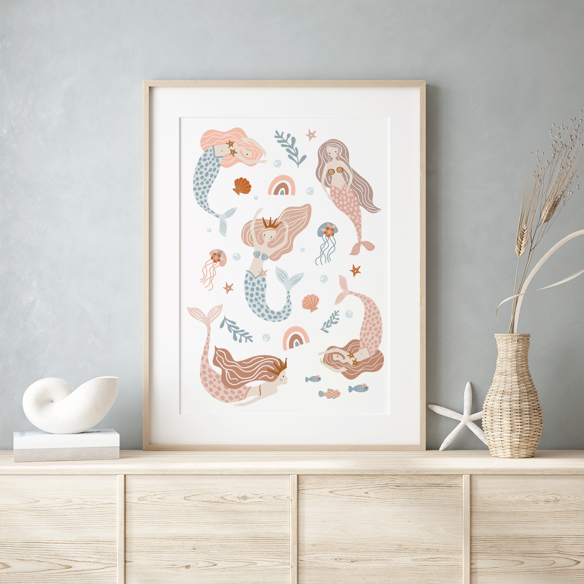 Mermaids (Boho) Fine Art Print