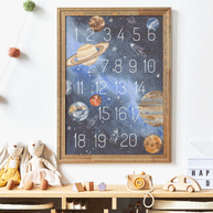 space print, solar system print. rocket print, kids bedroom prints, nursery prints, numbers print, numbers space print, educational print