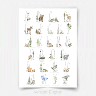 Poster Waldtiere - Magischer Wald - Alphabet
