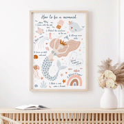 How to be a mermaid (Boho) - Poster