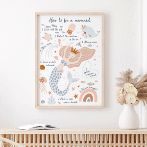 How to be a mermaid (Boho) - Poster