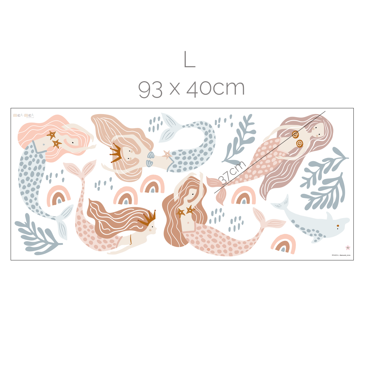 Mermaid wall stickers (Boho)