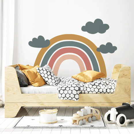 Wandtattoo Regenbogen (Senf)