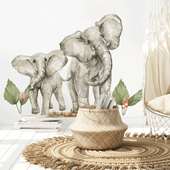 Jungle wall stickers - Tropical safari - elephants
