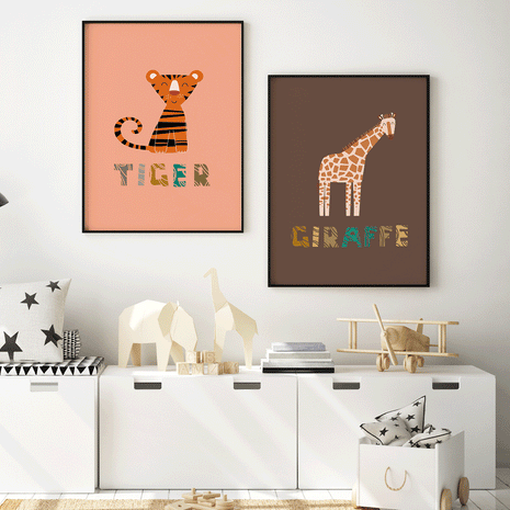 Safari-Tiere - Tiger - Poster
