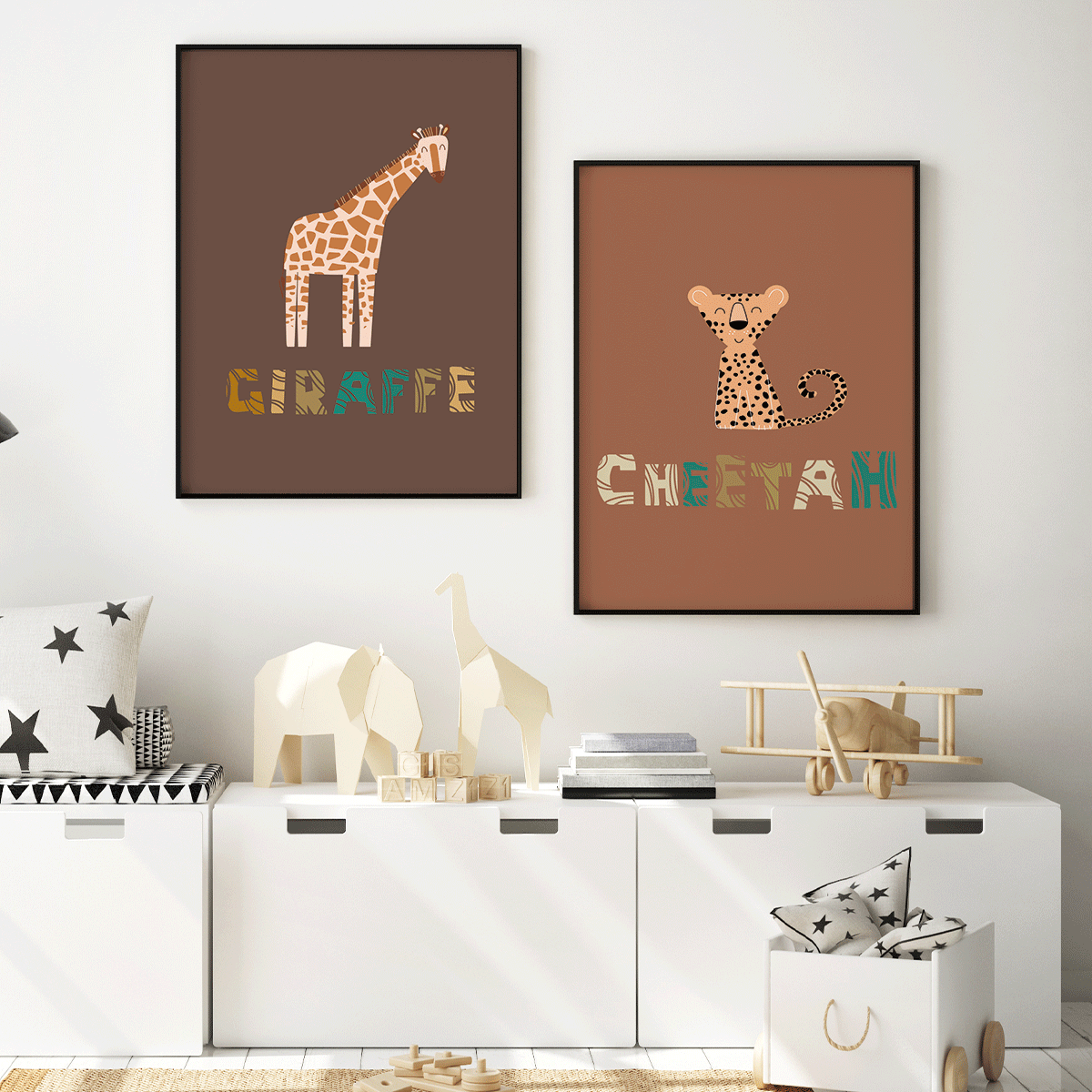 Safari animals - Giraffe Fine Art Print