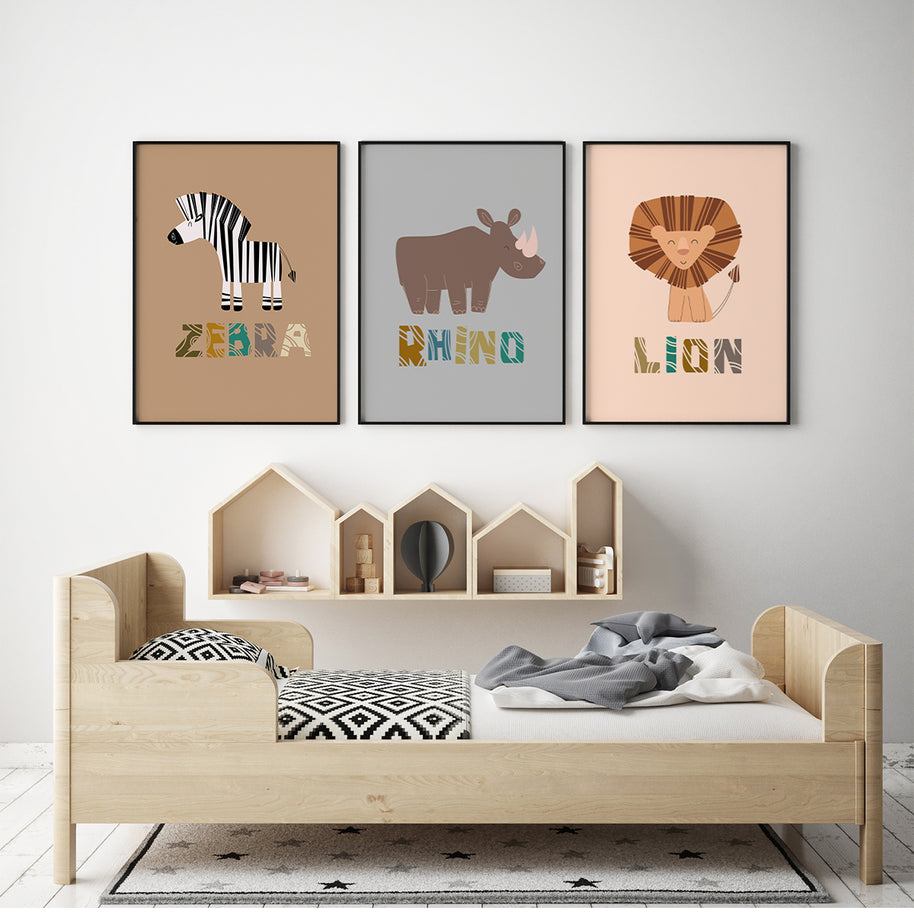 Safari-Tiere - Zebra - Poster