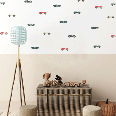Vintage race cars wall sticker, boys wall sticker, boys wall decal